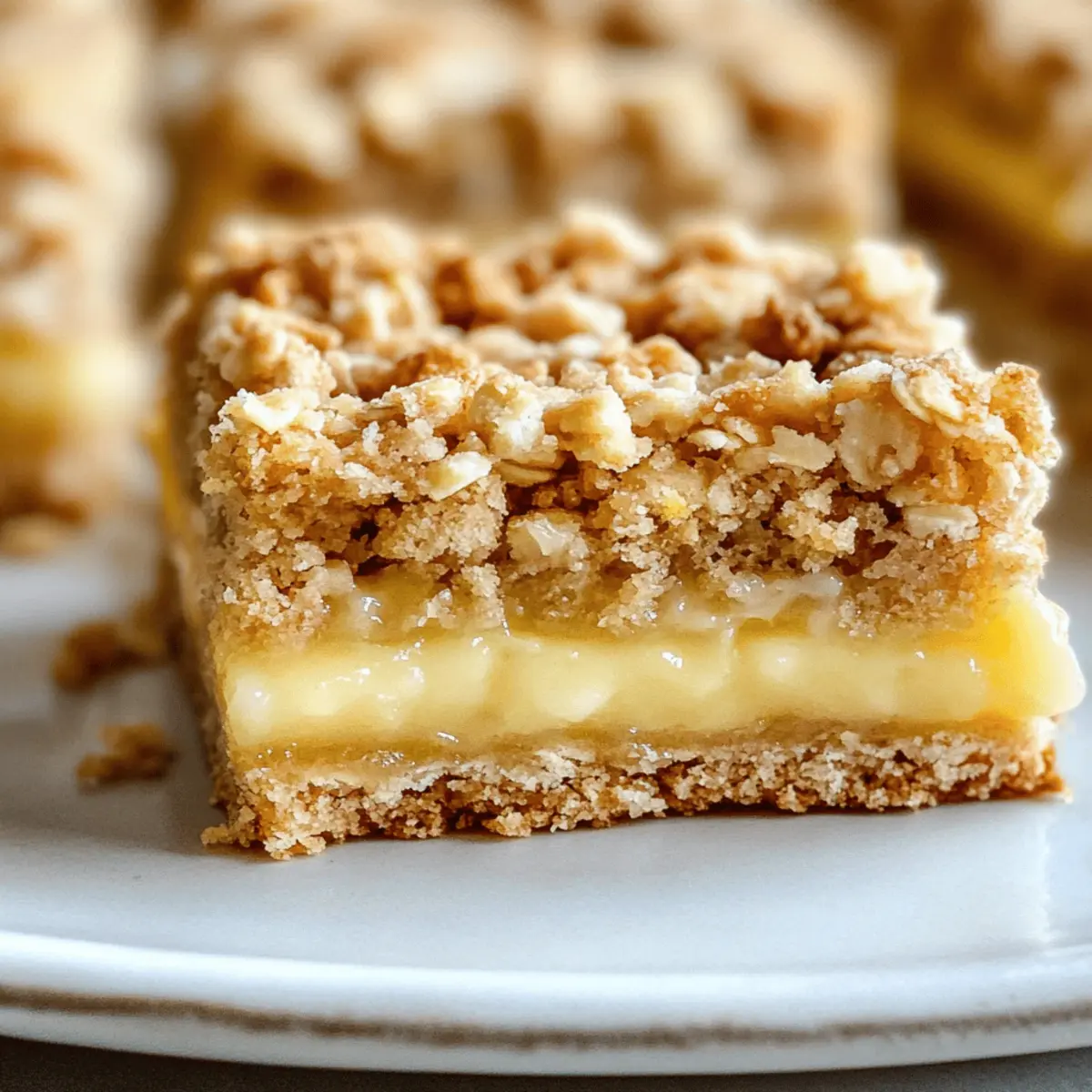 Lemon Oatmeal Crumble Bars