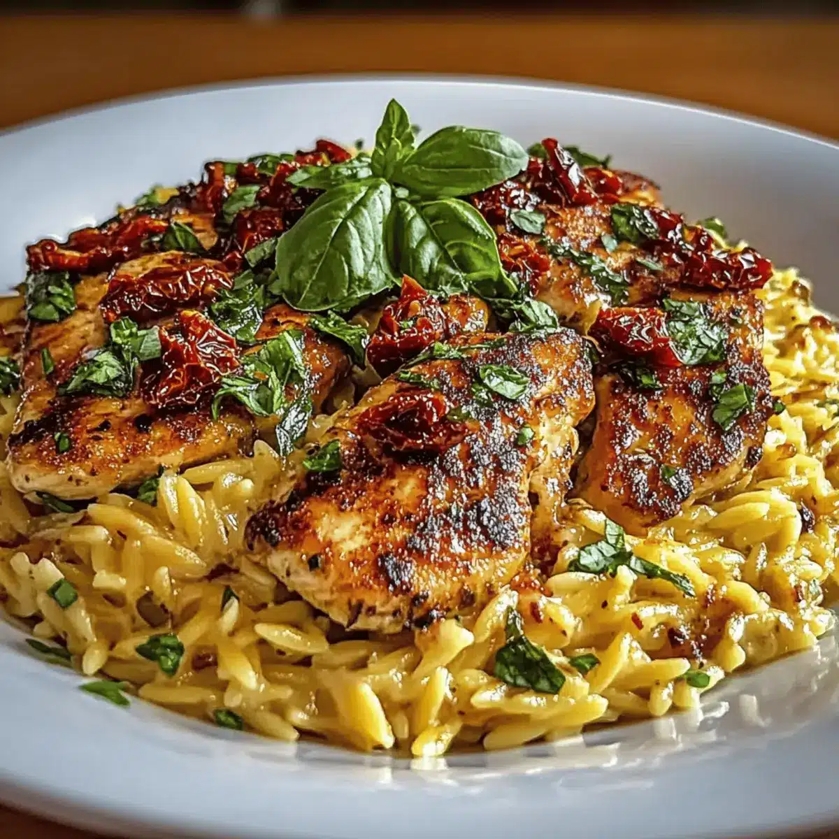Creamy Sun-Dried Tomato Chicken Orzo for Cozy Dinner Bliss 4 Sun-Dried Tomato Chicken Orzo