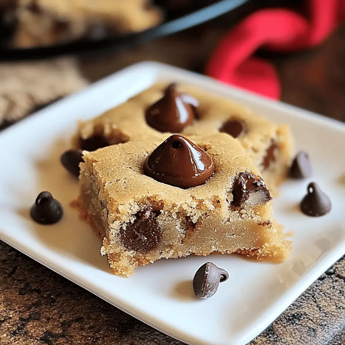 Peanut Butter Blossom Bars