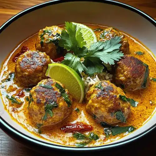 Thai Chicken Meatballs in Coconut Curry
