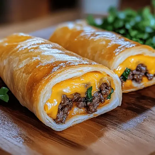 Garlic Butter Beef Cheeseburger Rollups