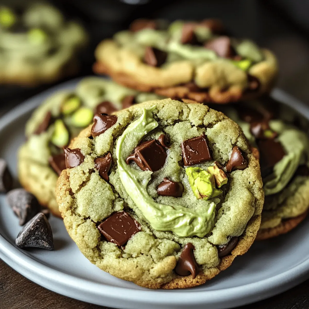 Heavenly Pistachio Cream Chocolate Chip Cookies to Savor 4 Pistachio Cream Chocolate Chip Cookies