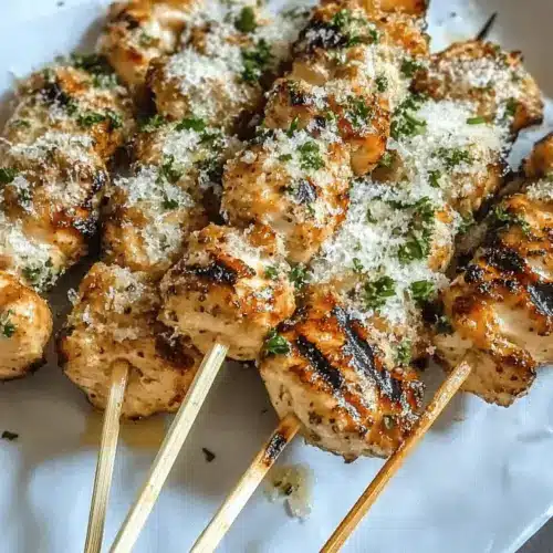 Garlic Parmesan Chicken Skewers