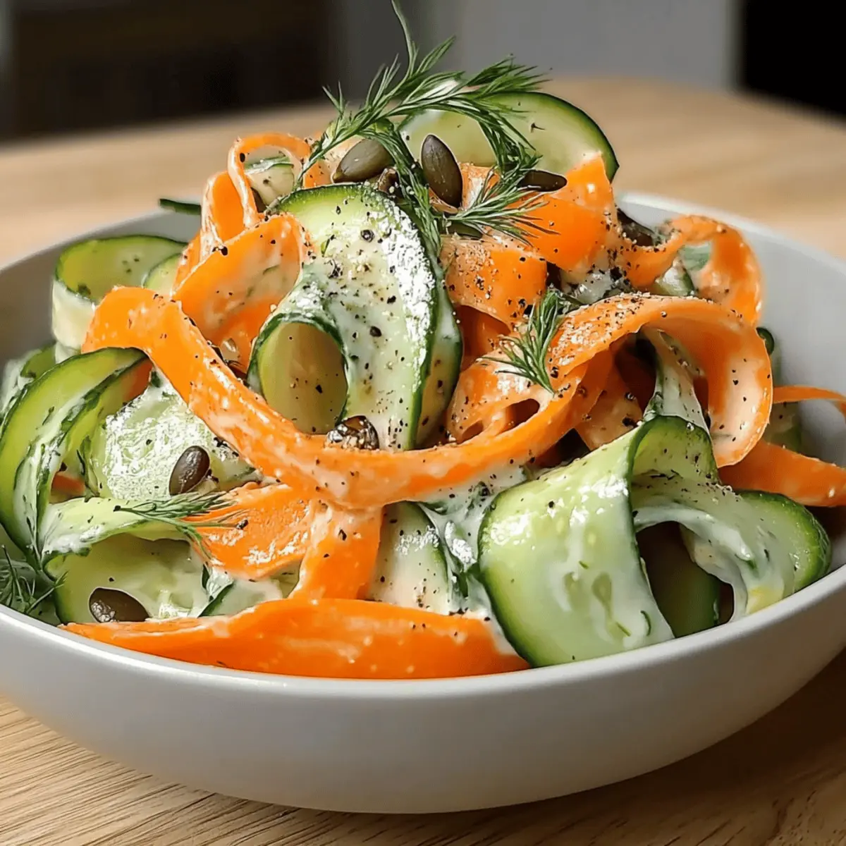Carrot Cucumber Ribbon Sala mravpy