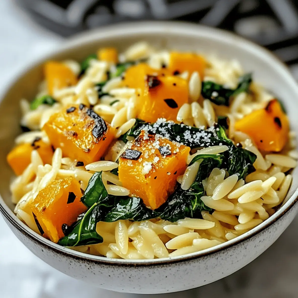 Creamy Orzo with Roasted Butternut Squash and Spinach t7nsqp
