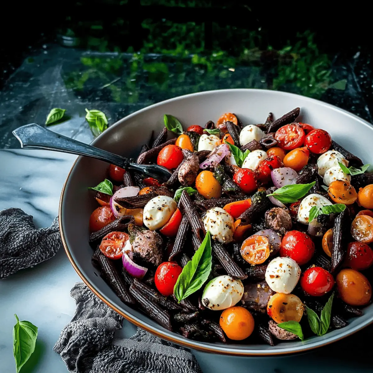 Halloween Caprese Pasta Salad w40mou