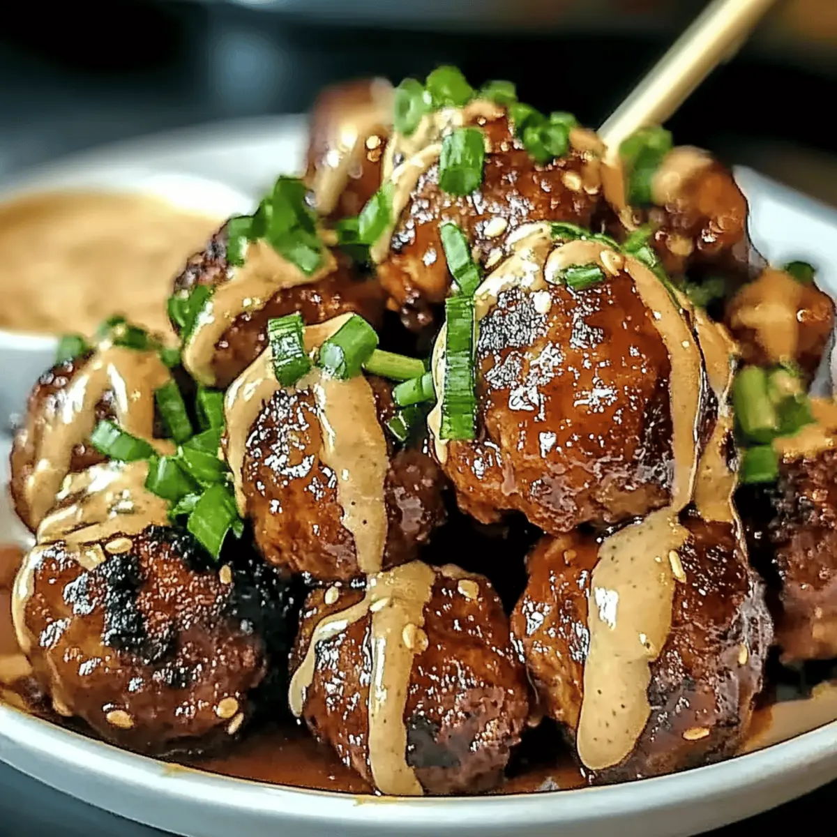 Tender Korean BBQ Meatballs with Spicy Mayo Dip et2onl