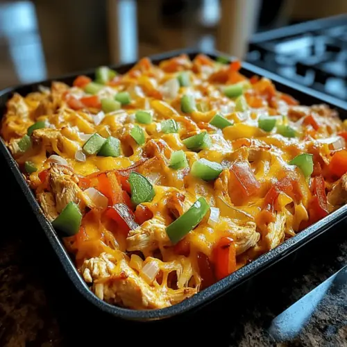 Creamy Fajita Chicken Casserole