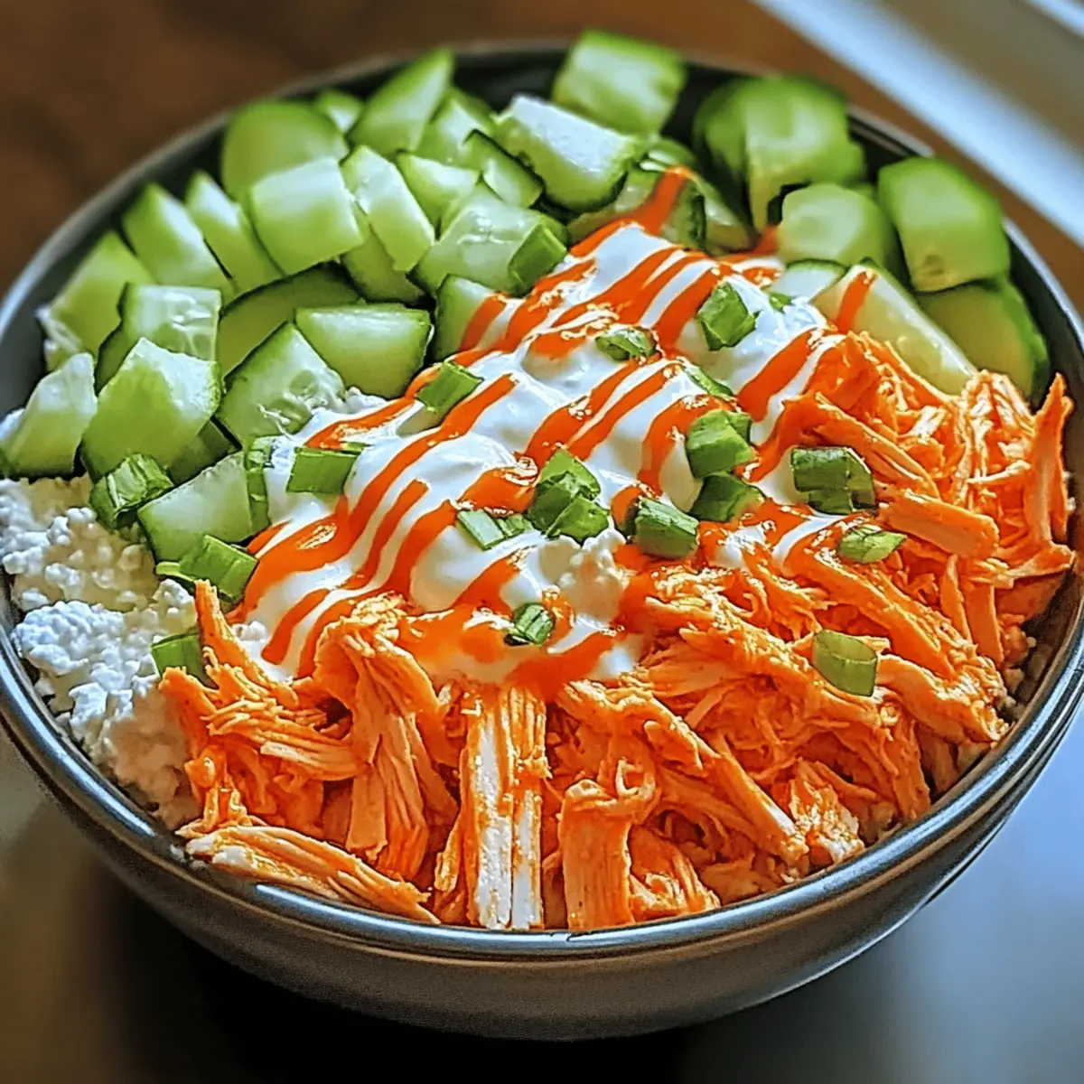 Buffalo Chicken Cottage Cheese Bowl: Quick, Protein-Packed Delight 2