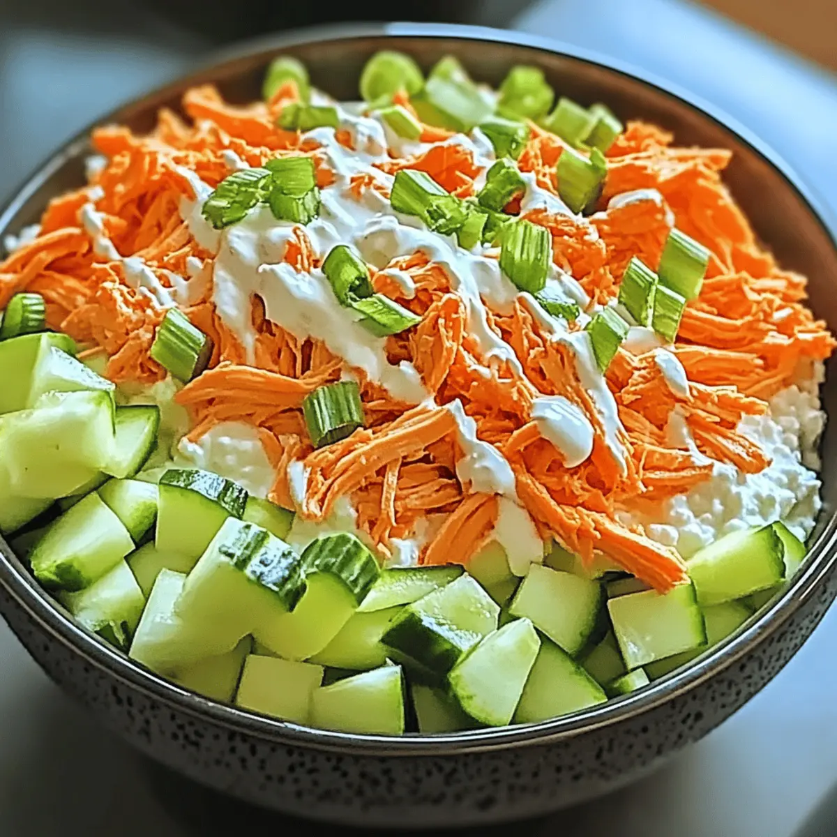 Buffalo Chicken Cottage Cheese Bowl prmflp