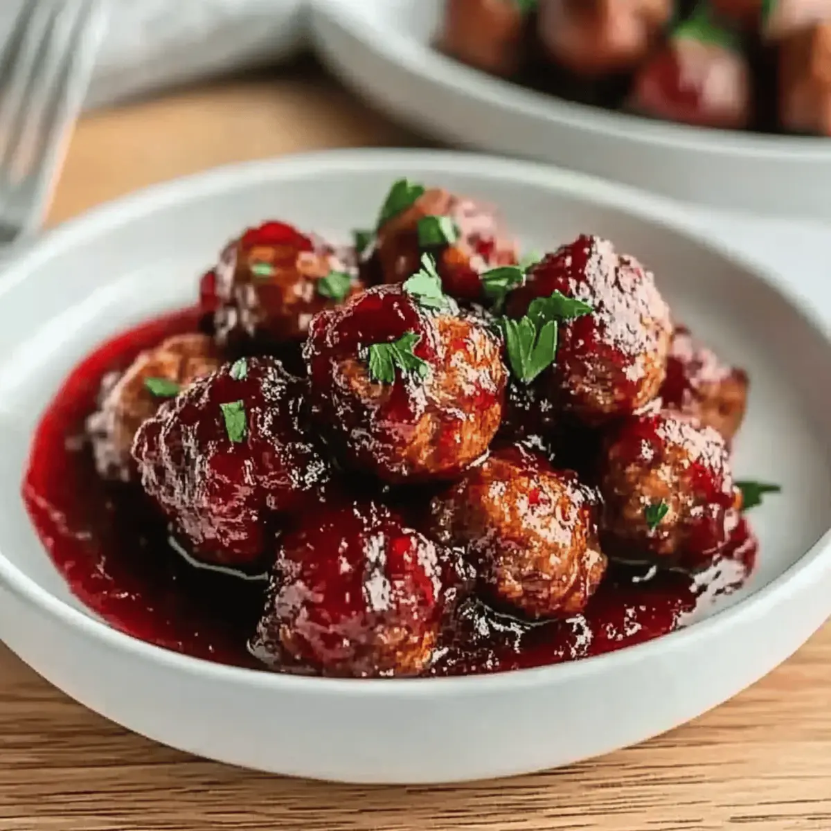Cranberry Sauce Meatballs
