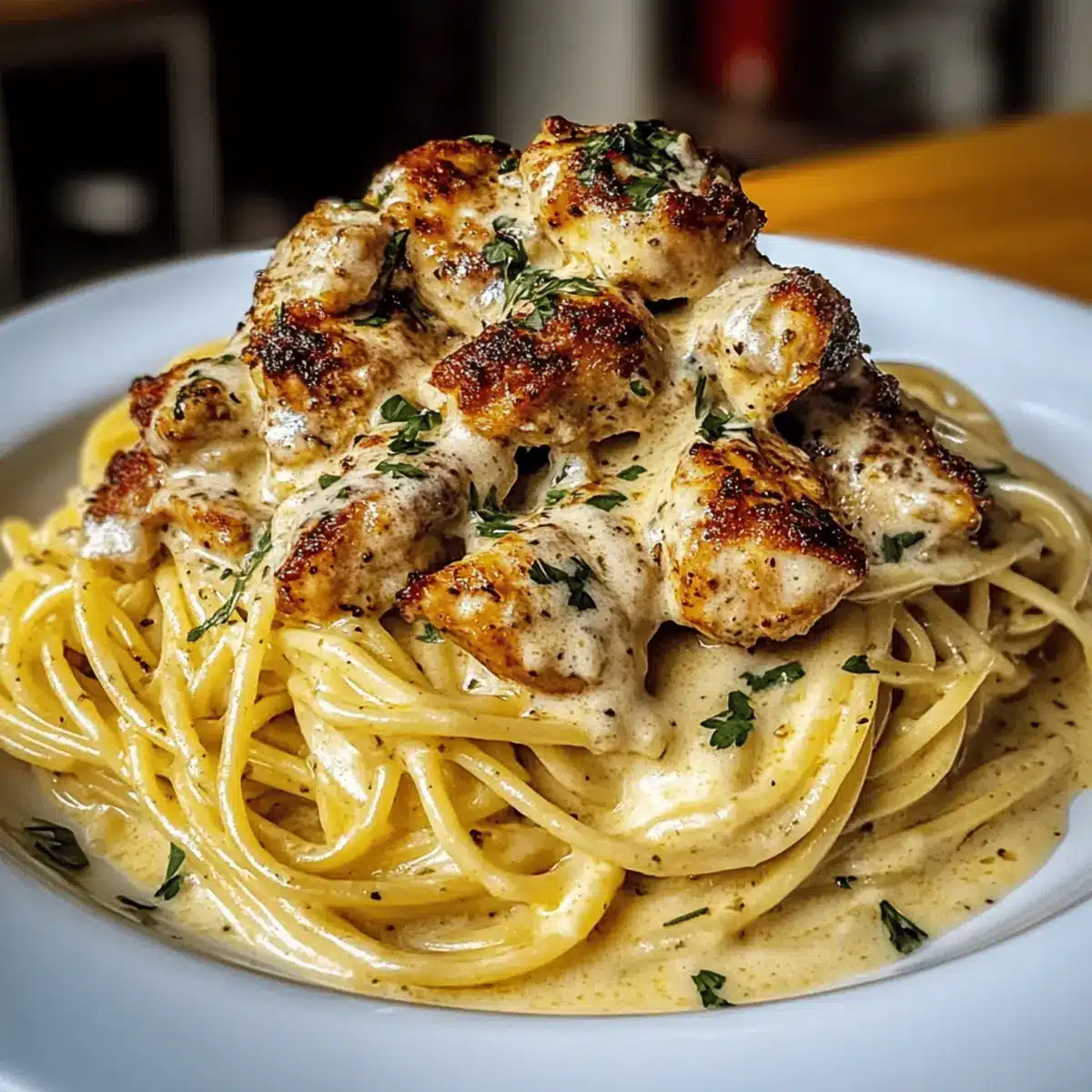 Creamy Cajun Chicken Spaghetti with Garlic Mozzarella Sauce u7jghd