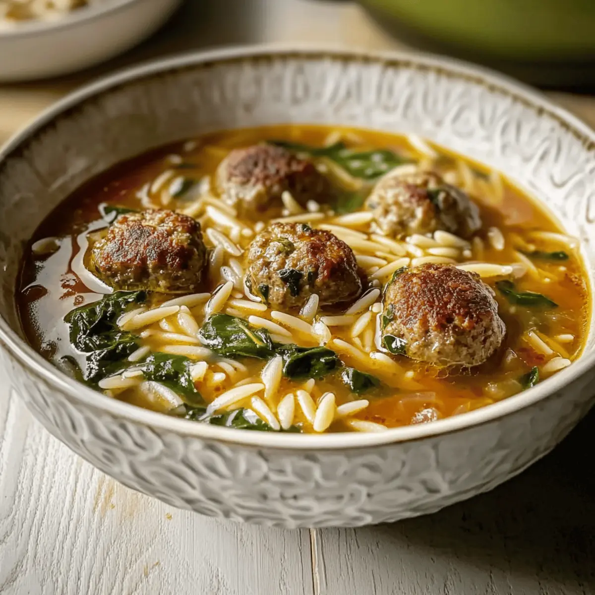 Italian Meatball Orzo Soup akerqu