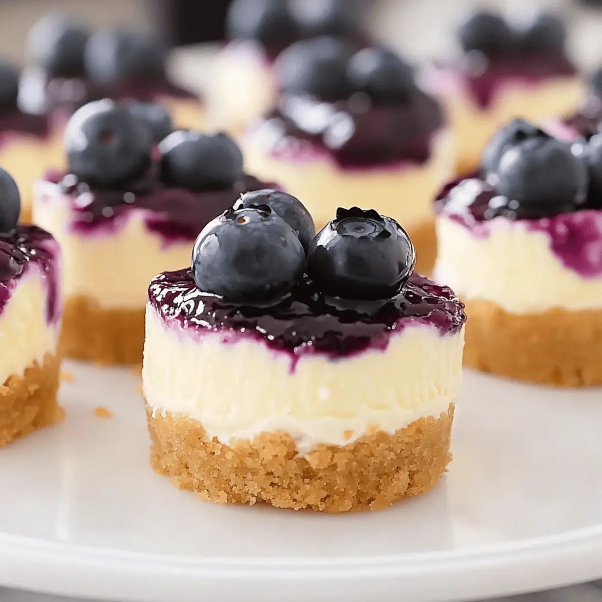 Juicy Mini Lemon Blueberry Cheesecakes cvfnmr