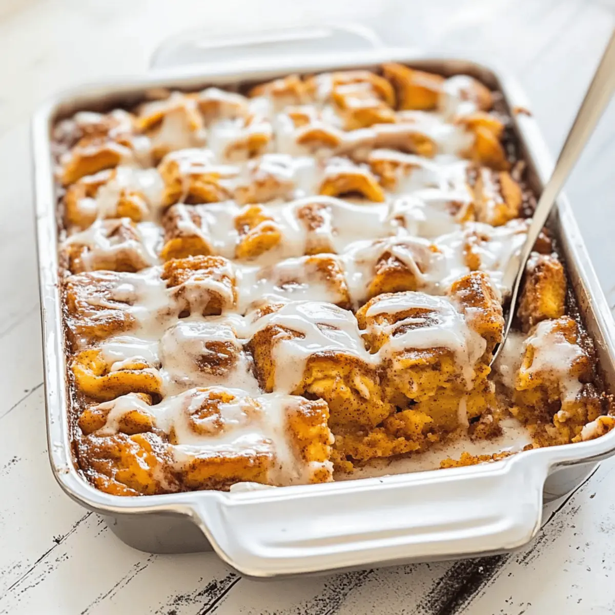 Warm and Gooey Pumpkin Cinnamon Roll Bake for Fall Mornings 2 Pumpkin Cinnamon Roll Bake gbewfr