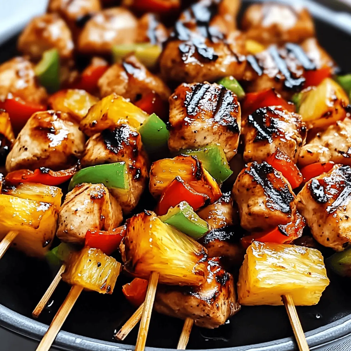 BBQ Pineapple Chicken Kabobs yblupc