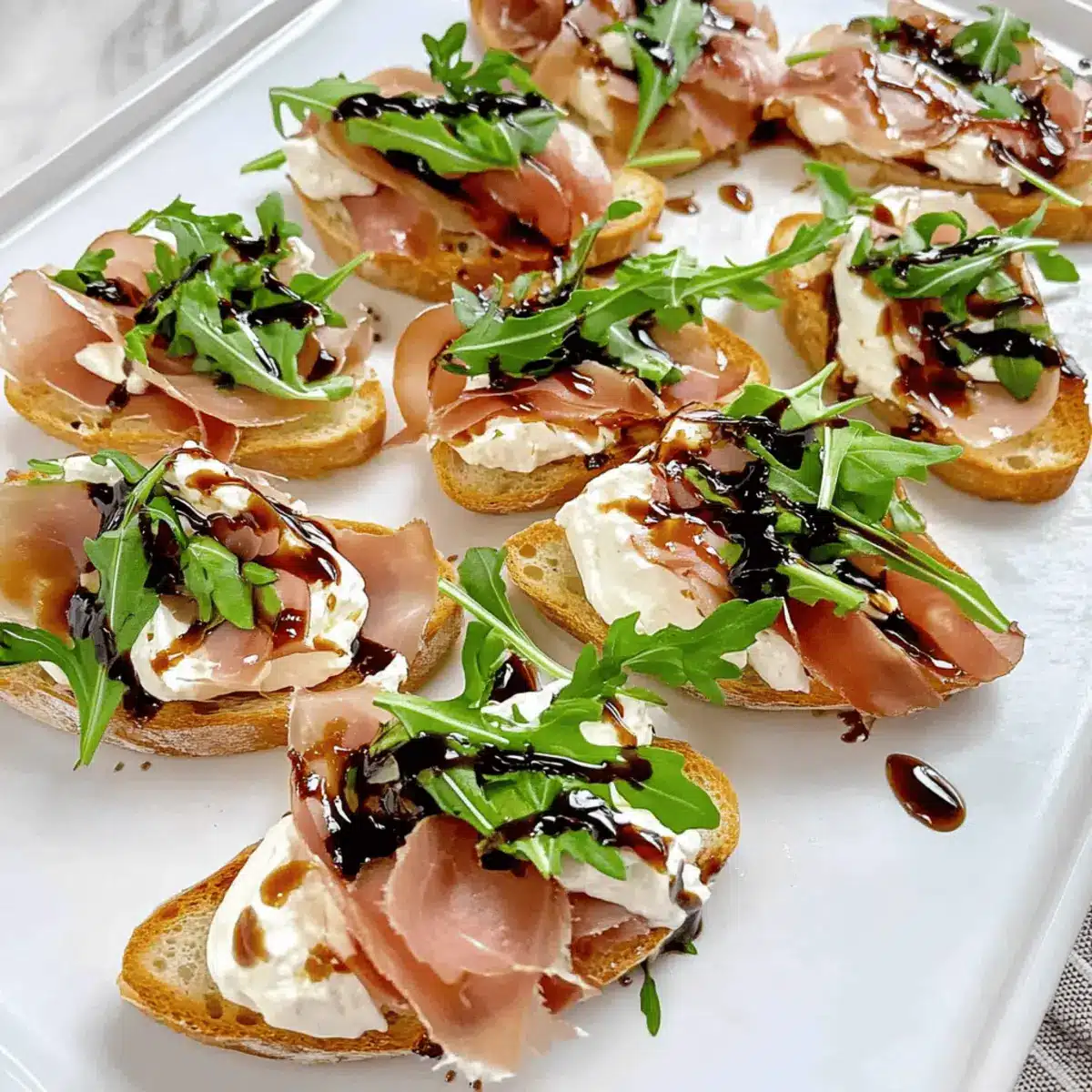 Delicious Boursin Prosciutto Arugula Crostini in Minutes 3 Boursin Prosciutto Arugula Crostini fnv5sf