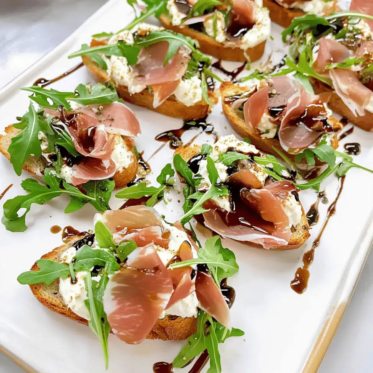 Boursin Prosciutto Arugula Crostini rhmhoo