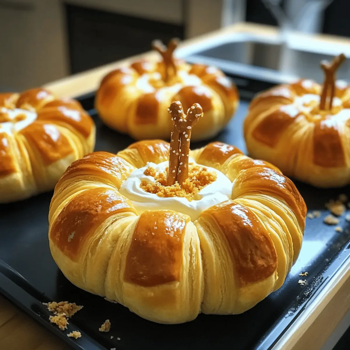 Crescent Pumpkins with Cream Cheese and Pumpkin Pie Bliss 1