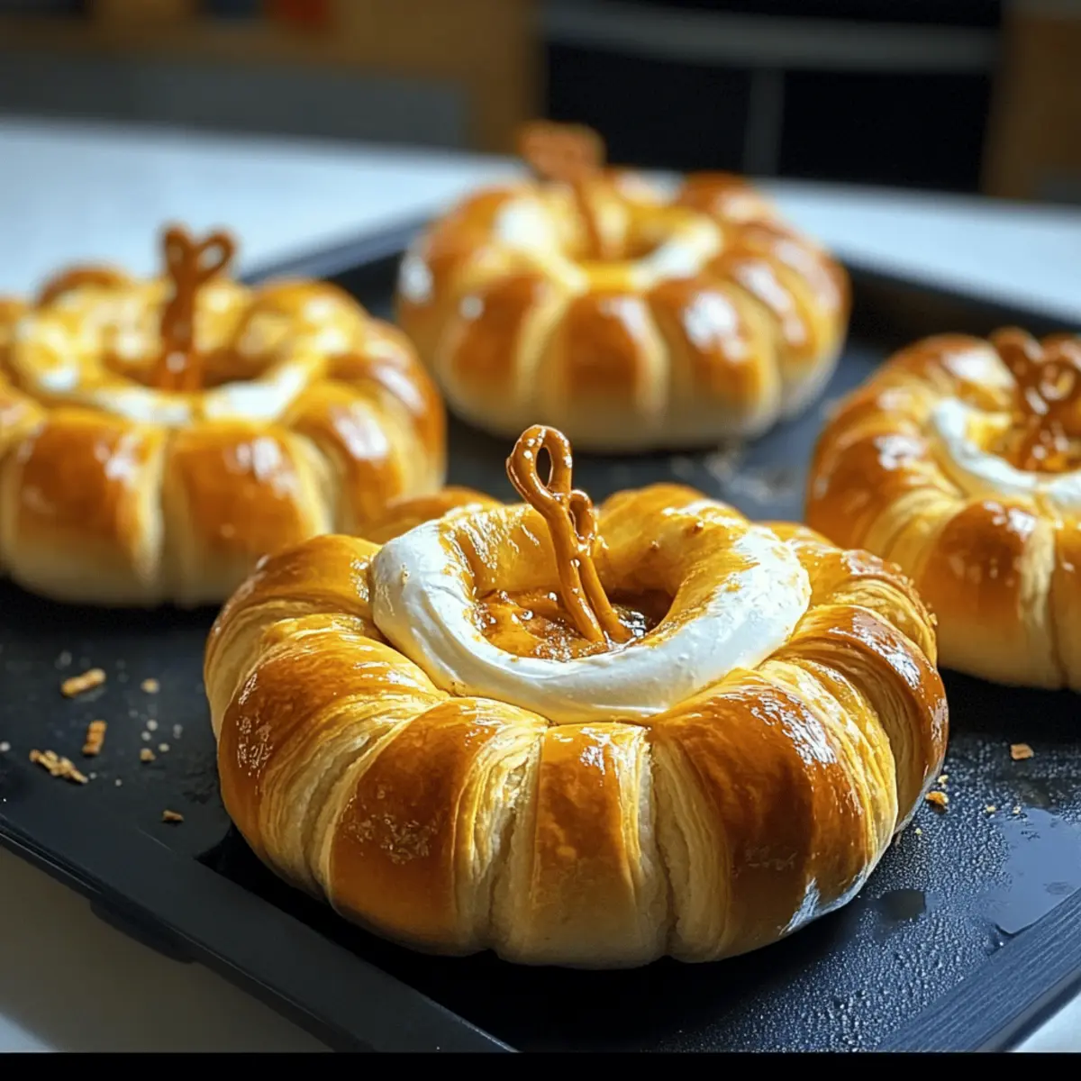 Crescent Pumpkins with Cream Cheese and Pumpkin Pie Bliss 3