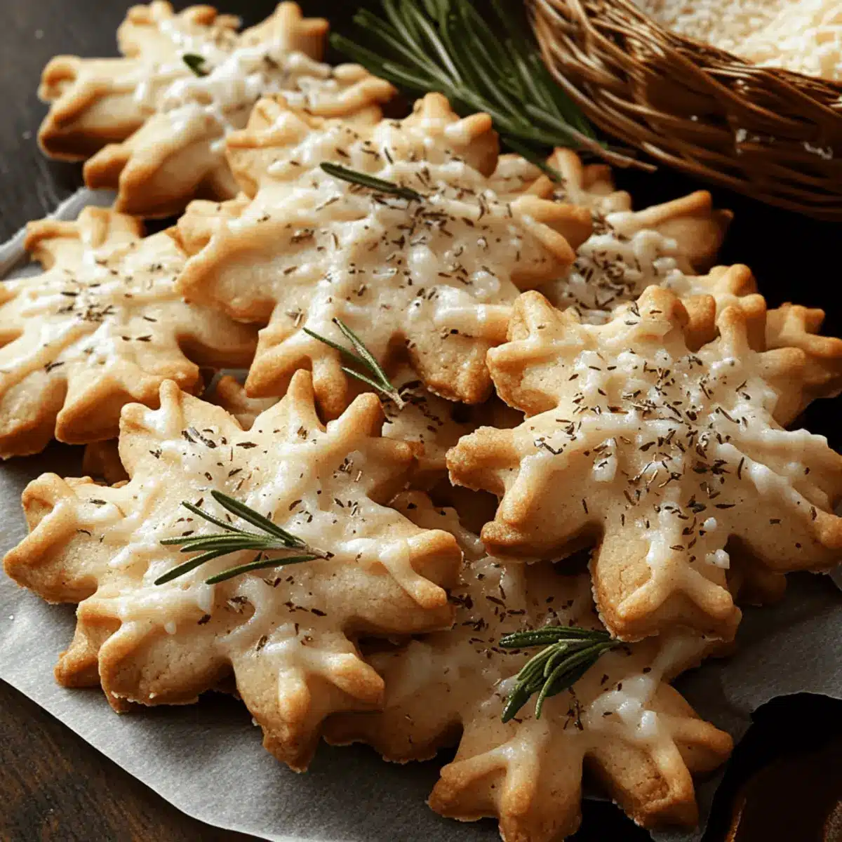 Savory Rosemary-Parmesan Snowflake Cookies with a Twist 3 Savory Rosemary Parmesan Snowflake Cookies norlhw