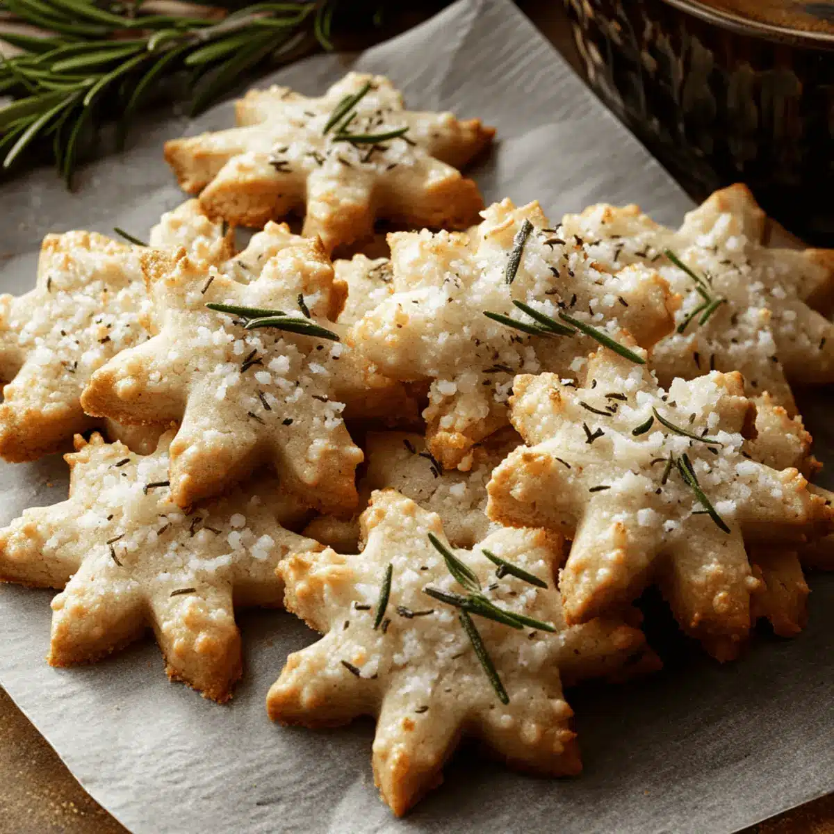 Savory Rosemary-Parmesan Snowflake Cookies with a Twist 1 Savory Rosemary Parmesan Snowflake Cookies vsao0m