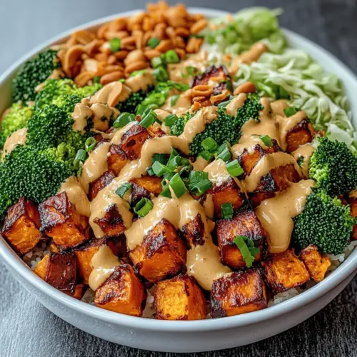 Thai Peanut Sweet Potato Buddha Bowl