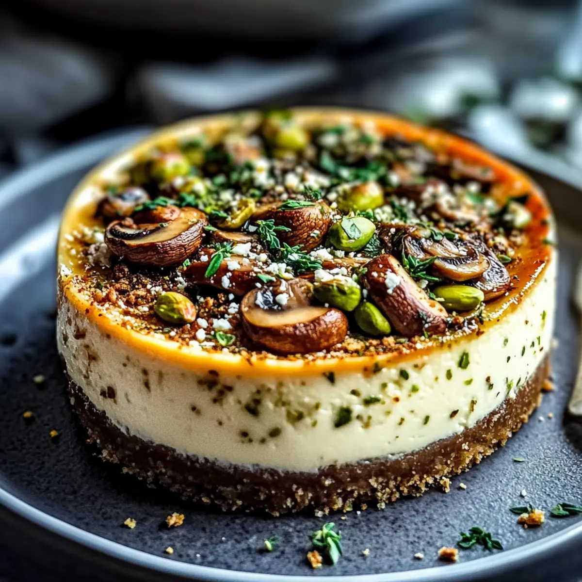 Savory Pistachio and Mushroom Cheesecake That Wows! 3 cbb48c49 1b90 4b31 a9a2 770ae30cb097br bqbttz