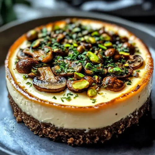 Pistachio and Mushroom Cheesecake
