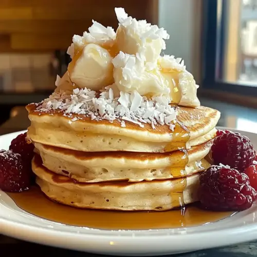 Sweet Coconut Cream Pancakes