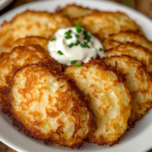 Crispy Potato Pancakes with Sweet and Savory Toppings 6 Potato Pancakes