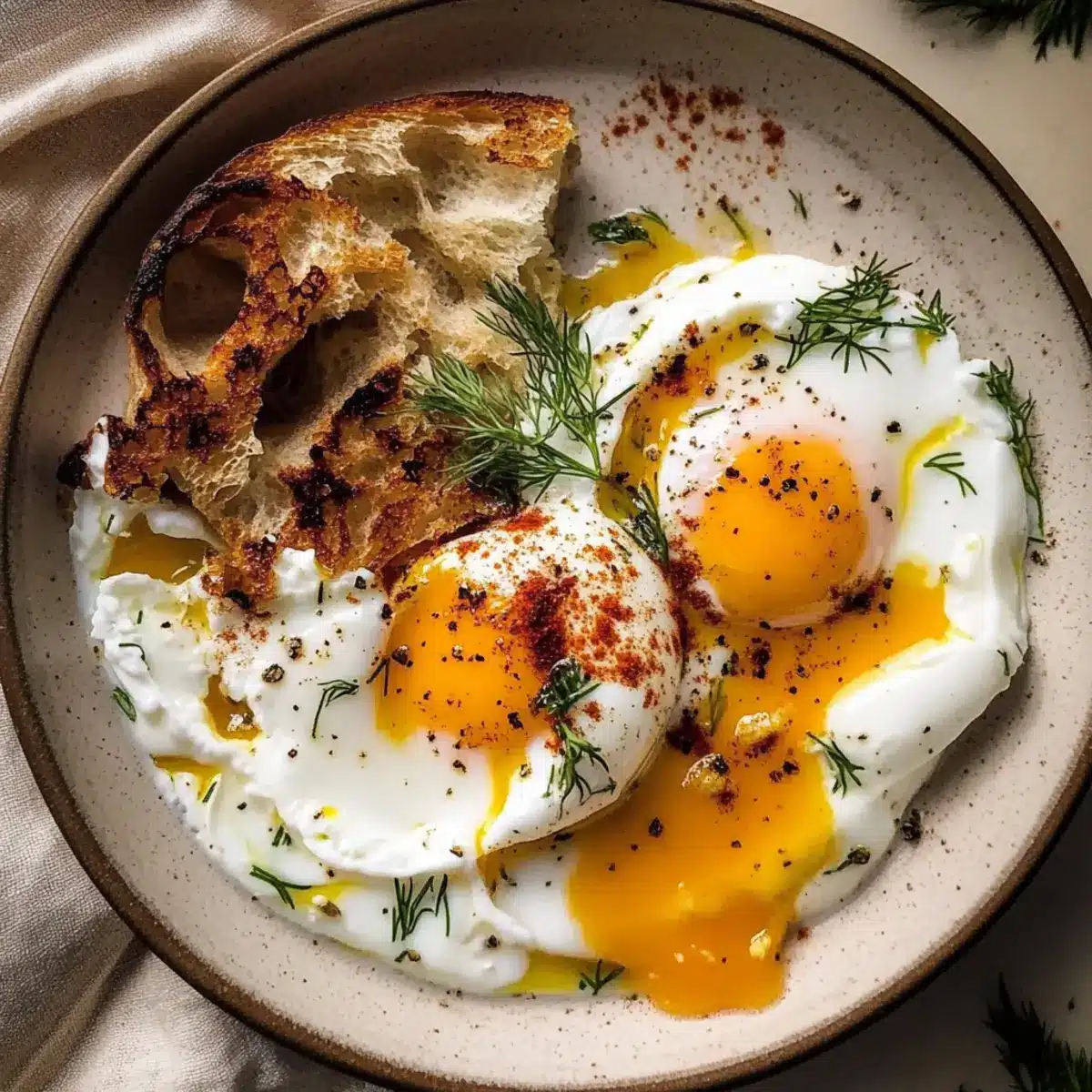 Turkish Eggs with Creamy Yogurt & Butter Sauce Bliss 4 Turkish Eggs with Creamy Yogurt & Butter Sauce