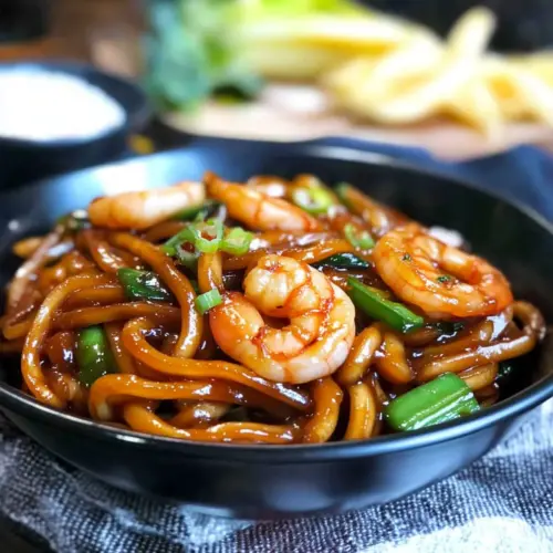 Easy Yaki Udon with Shrimp That's Ready in 20 Minutes! 2 Yaki Udon with Shrimp