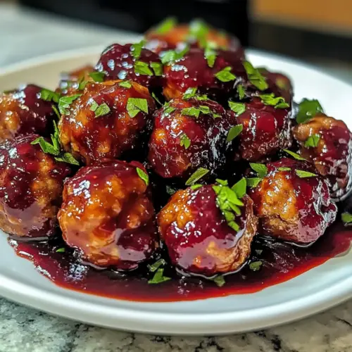 Harvest Turkey Meatballs with Cranberry Glaze