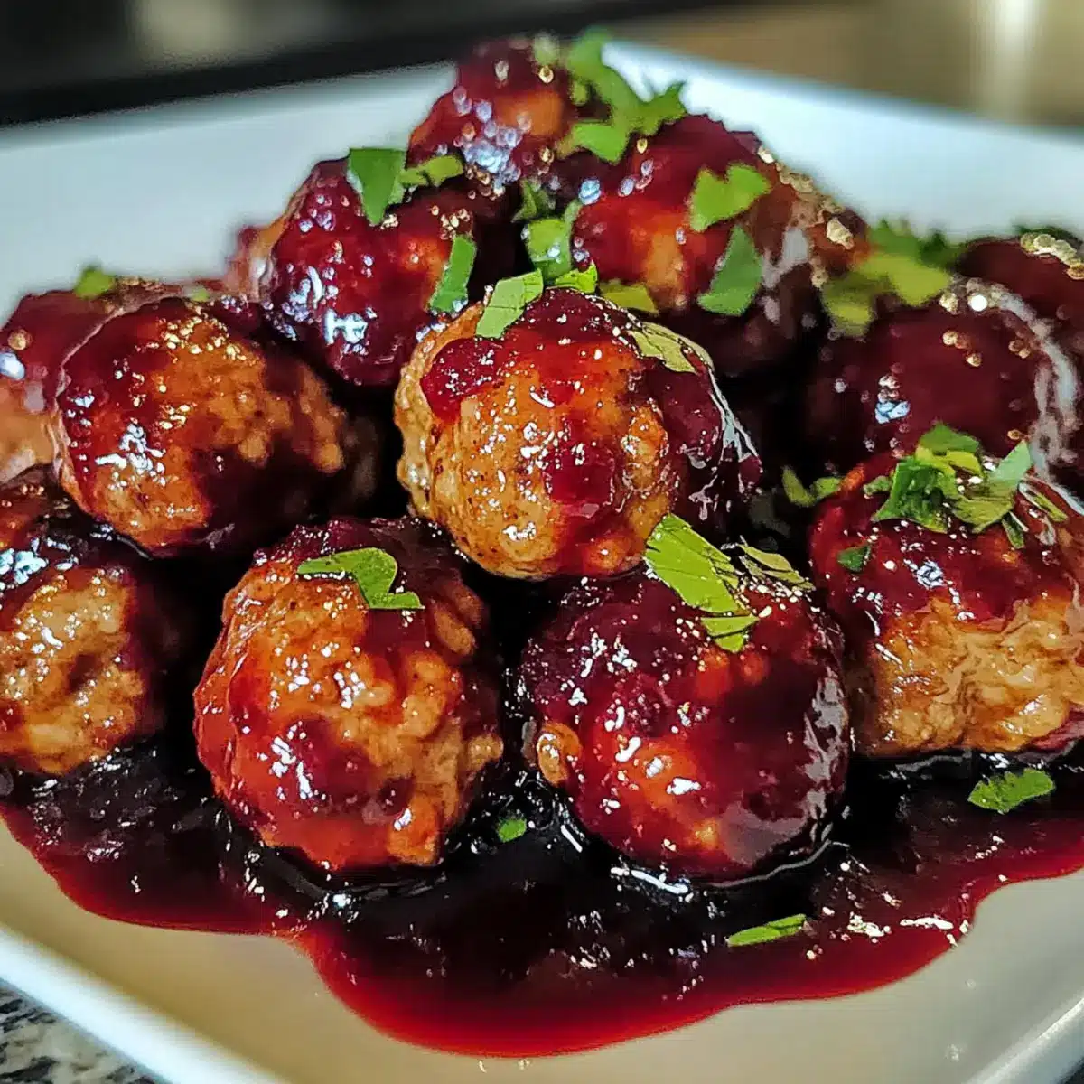 Harvest Turkey Meatballs with Cranberry Glaze for Festive Joy 1 5b31aac6 b023 422e a300 19bd3219095ctr b5gyc7