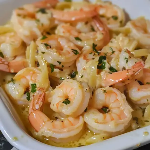 Shrimp Scampi Pasta Bake