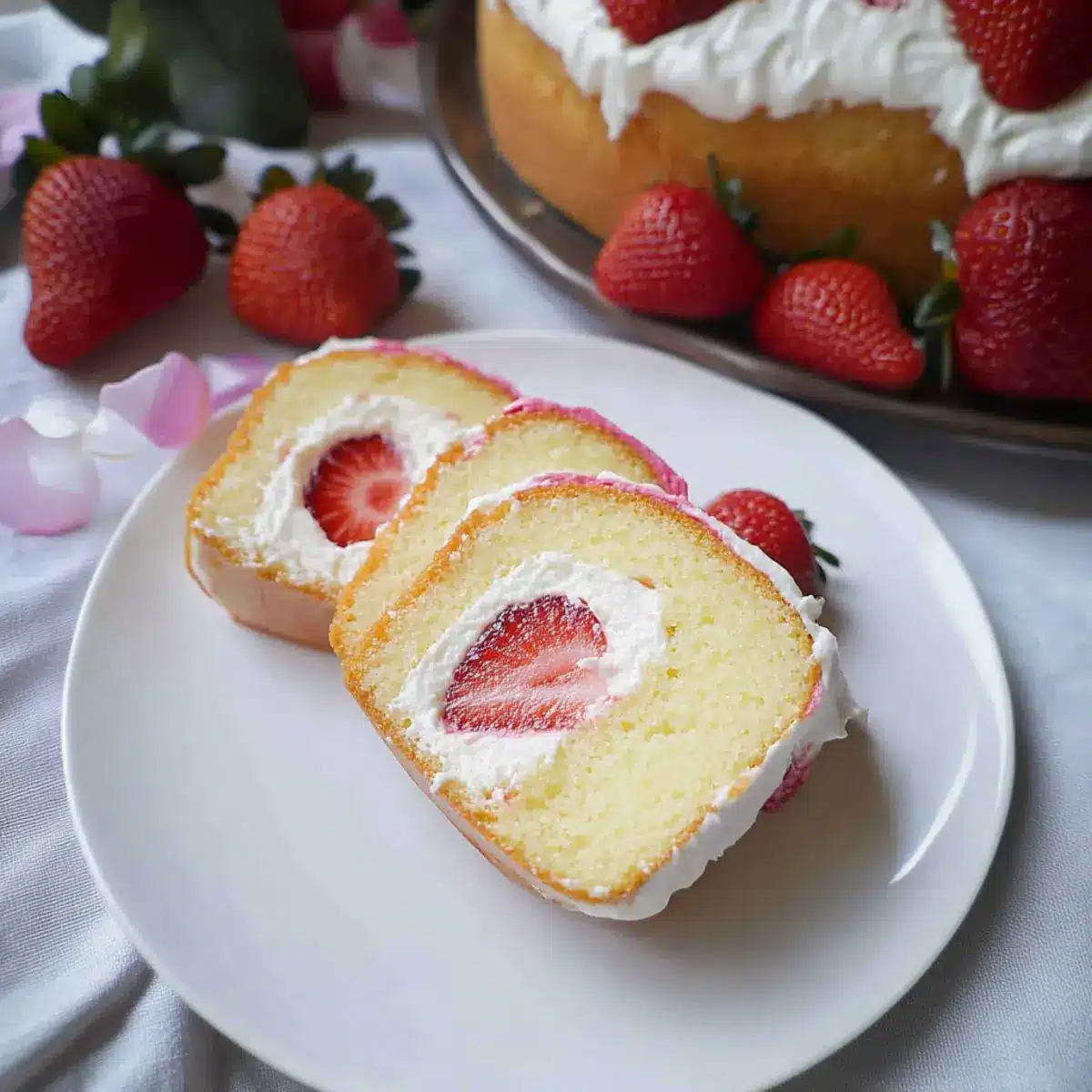 Fresh Strawberry and Cream Japanese Cake Roll to Savor Every Bite 4 Fresh Strawberry and Cream Japanese Cake Roll