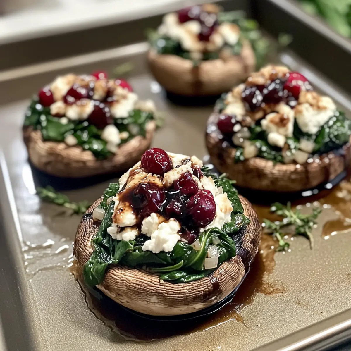 Balsamic-Glazed Cranberry & Goat Cheese Mushrooms You'll Love 1 7d980b1e f309 4948 bb24