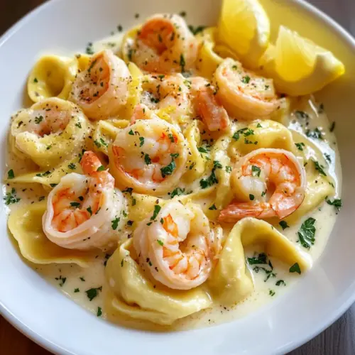 Shrimp Tortellini in Lemon Garlic