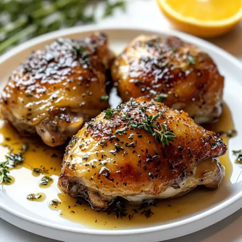 Maple Dijon Roasted Chicken Thighs