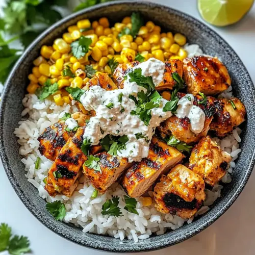 Street Corn Chicken Rice Bowl