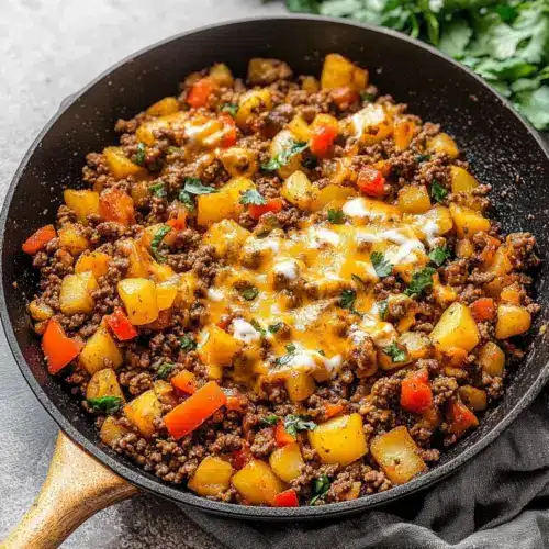 Mexican Ground Beef and Potato Skillet