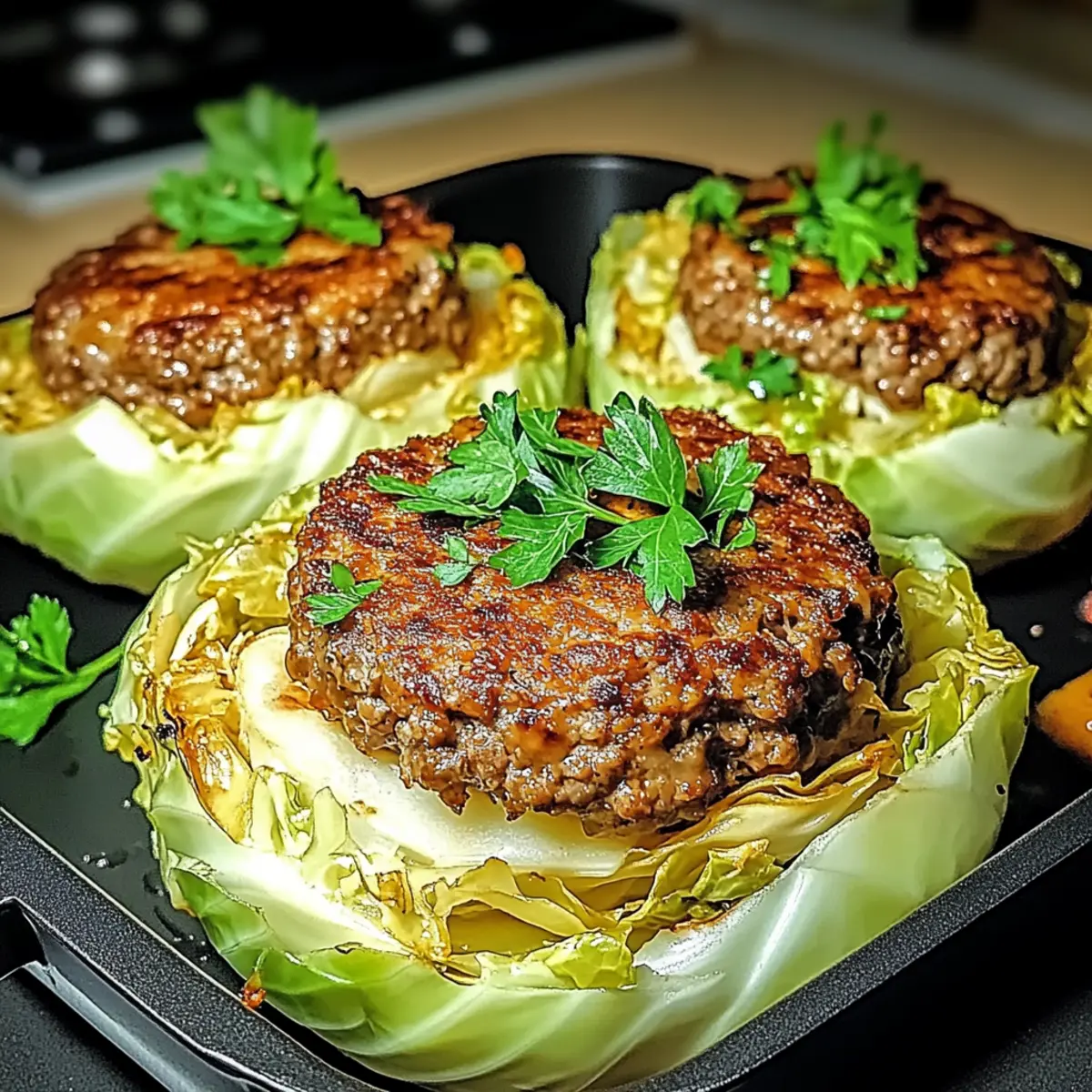 Oven-Baked Cabbage Burgers