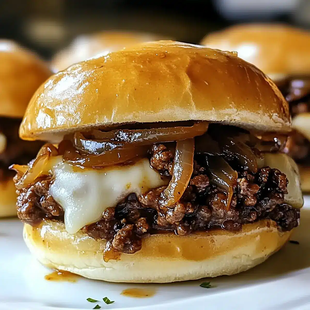 Irresistible French Onion Beef Sloppy Joes
