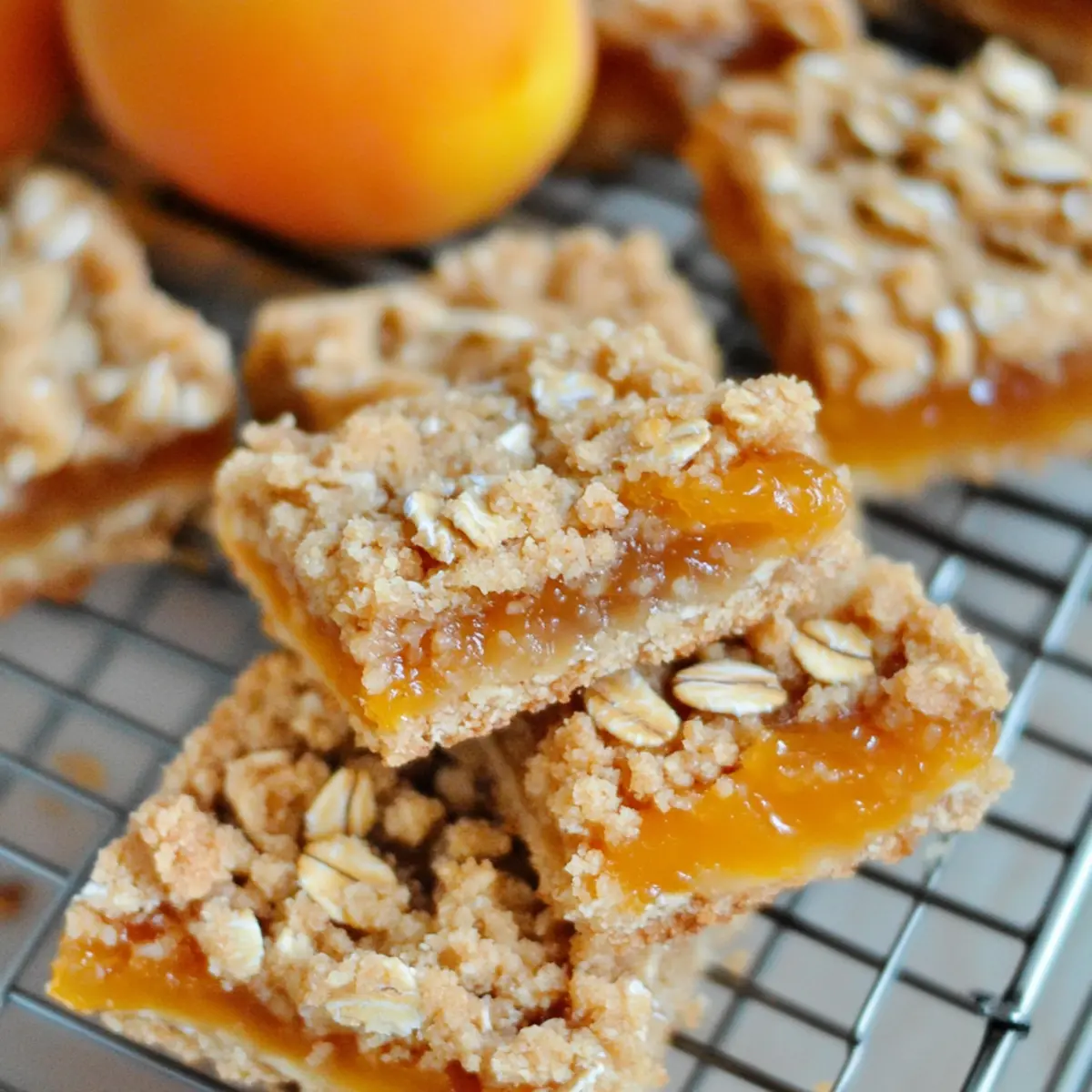 Apricot Oatmeal Crumble Bars