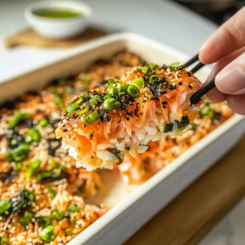Salmon Sushi Bake