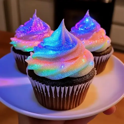 Enchanting Midnight Glow Cupcakes