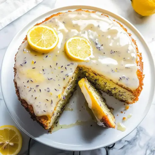 Earl Grey Lavender Cake with Honey-Lemon Glaze