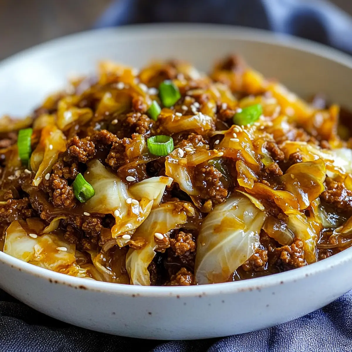 Savor This Low Carb Mongolian Ground Beef Cabbage Delight 4 Low Carb Mongolian Ground Beef Cabbage