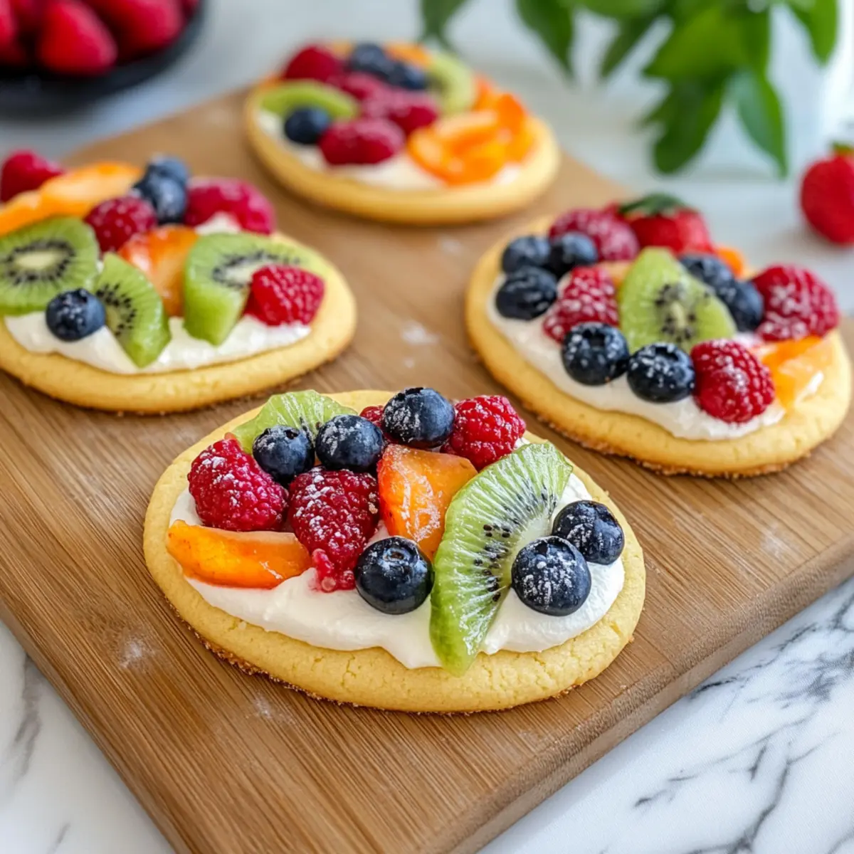 Easter Egg Fruit Pizzas